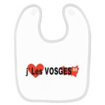 Bavoir b�b� imprim� j'aime les vosges blanc