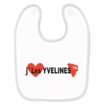 Bavoir bébé imprimé j'aime les yvelines blanc Bavoir bébé imprimé j'aime les yvelines blanc