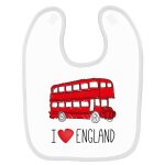 Bavoir b�b� imprim� london bus blanc