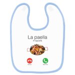 Bavoir b�b� imprim� paella m'appelle bleu