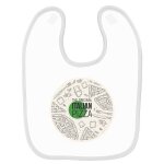 Bavoir b�b� imprim� pizza italian blanc
