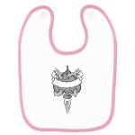 Bavoir b�b� imprim� ronce coeur rose