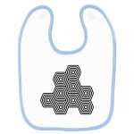 Bavoir b�b� imprim� ruche bleu