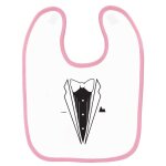 Bavoir b�b� imprim� smoking rose