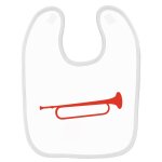 Bavoir b�b� imprim� trompette blanc