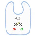 Bavoir b�b� imprim� vtt m'appelle bleu