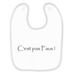 Bavoir bb kaamelott c'est pas faux blanc