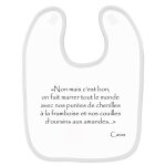 Bavoir b�b� kaamelott caius pur�e blanc