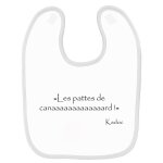Bavoir b�b� kaamelott kadoc les pattes de canard blanc