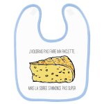 Bavoir bébé kaamelott perceval la raclette 2 bleu Bavoir bébé kaamelott perceval la raclette 2 bleu