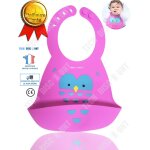 Bavoir bebe rcuprateur silicone ramasse miettes apprentissage alimentation impermable confortable ...