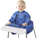 Bavoir bebe & bavoir de sevrage avec bavoir manches, bavoir pour bb fixe a votre chaise haute, bavoir ...