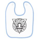 Bavoir b�b� signe astrologique cercle balance bleu