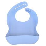 Bavoir pour bb en silicone avec plateau d'gouttage sans bpa