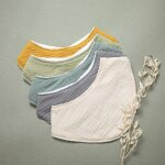 Bavoirs en coton pour b�b�, echarpe triangulaire, couleur unie, tissu absorbant pour nouveau - n�, 5 ...