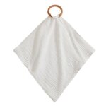 Bavoir en coton pour b�b�, serviette en forme de dessin anim�, en bois de h�tre, anneau de dentition, ...