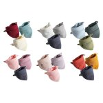 Bavoirs en coton doux pour b�b�, serviette en triangle, bandana, 3 pi�ces