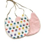 Bavoirs en coton imprim pour bb, serviette d'alimentation pour salive, foulard bandana pour nouveau ...