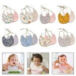 Bavoirs en coton imprim pour bb, serviette de salive pour l'alimentation, foulard bandana pour nouveau ...