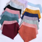 Bavoirs en coton pour nouveau - né, echarpe triangulaire de couleur, en mousseline, multi - usages, serviette ... Bavoirs en coton pour nouveau - né, echarpe triangulaire de couleur, en mousseline, multi - usages, serviette ...