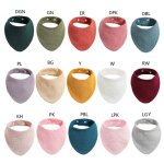 Bavoir en coton pour nouveau - n�, echarpe triangulaire de couleur unie, serviette d'alimentation pour ...