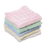 Bavoir en coton pour nouveau - n, serviette de bain, mouchoir, 5 couleurs, 1 pice