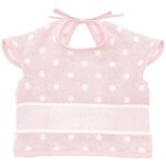 Bavoir couvrant 40x49 - rico design rose et blanc