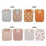 Bavoir double face a fleurs vintage pour nouveau - n, serviette de table en coton et lin impermable ...