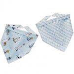 Bavoirs en forme de triangle ajustable pour bb, 2 pices, motif de dessin anim, bavettes bandana, ...