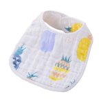 Bavoirs en forme de u a 8 couches pour bb, serviette en gaze, echarpe bandana en tissu pour nourrissons, ...