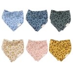 Bavoir en gaze de coton doux pour bébé, tissu de rots d'alimentation imprimé léopard, bouton - pression, ... Bavoir en gaze de coton doux pour bébé, tissu de rots d'alimentation imprimé léopard, bouton - pression, ...