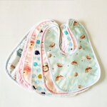 Bavoirs imperm�ables en coton pour b�b�s, 2 pi�ces, design de dessin anim�, pour nouveaux - n�s, echarpe, ...