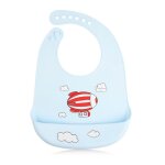 Bavoirs impermables en silicone pour bbs, couleur bonbon, impression de fuse d'avion de dessin anim ...