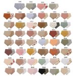 Bavoir a imprim� floral double face pour nouveau - n�, imperm�able, en coton et lin, serviette bandana, ...