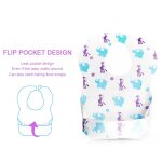 Bavoirs jetables en forme d'elphant, lot de 10 pices, avec poche pour attraper des aliments, pour les ...
