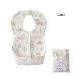 Bavoirs jetables rglables pour bb, 10 pices, bavettes de sevrage pour voyager, vtements de protection ...