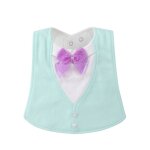 Bavoir avec noeud papillon pour b�b� de 0 a 3 ans, bavoir imperm�able a rayures en coton, tissu imprim�, ...