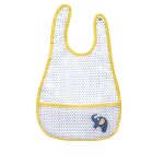 Bavoir plastifi babyfan jaune - sauthon baby deco