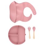 Bavoir r�glable, cuill�re, fourchette pour les enfants pour b�b� auto - manger set 2 a