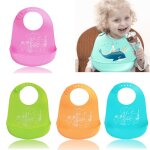 Bavoir en silicone pour b�b� pas de lavage fourre - tout a rouler, attrape - miettes dessin anim� etanche, ...