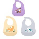 Bavoirs en silicone de haute qualit avec poche anti - fuite, ajustement rglable, impermables, faciles ...