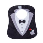 Bavoir de smoking noir mignon pour bb, vtement pour tout petits