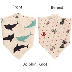 Bavoirs triangle double face pour b�b�, 5 pi�ces, accessoires en coton pour nouveau - n�, bouton - pression, ...