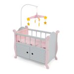 Bayer chic 2000 510 91 lit de poup�e avec mobile, design puntos grey