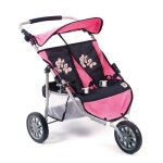 Bayer chic 2000 697 46 poussette jogger 3 roues pour poupées jumelles - design marine et rose. Bayer chic 2000 697 46 poussette jogger 3 roues pour poupées jumelles - design marine et rose.