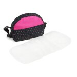 Bayer chic 2000 853 12 sac a langer pour poussettes de poupées. marine et rose a pois Bayer chic 2000 853 12 sac a langer pour poussettes de poupées. marine et rose a pois
