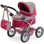 Bayer design - 13078 - poussette landau pour poupe - rglable - trendy rose / gris - 68 cm