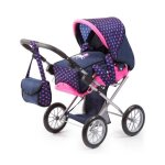Bayer poussette landau pour poupe city star licorne bleu et rose vif rglable avec un sac a bandouliere ...