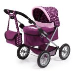 Bayer trendy landau pour poupee licorne prune reglable avec un sac a bandouliere