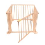Bc - elec - 5664 - 0058ylb parc b�b� carre en bois 3. 6m, 4 panneaux de 70x90 cm